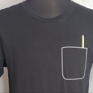 Canvas  Black Large PreOwned T-Shirt-Galaxy Note 10 Front Pocket Pen